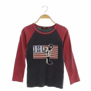 ヒステリックグラマー(HYSTERIC GLAMOUR)のヒステリックグラマー ラグランロングTシャツ カットソー 長袖 F グレー 赤(Tシャツ(長袖/七分))