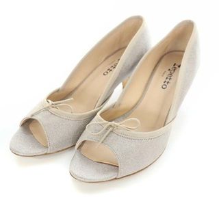 レペット(repetto)のレペット パンプス オープントゥ リボン 39 24.7cm グレー ■OS(ハイヒール/パンプス)