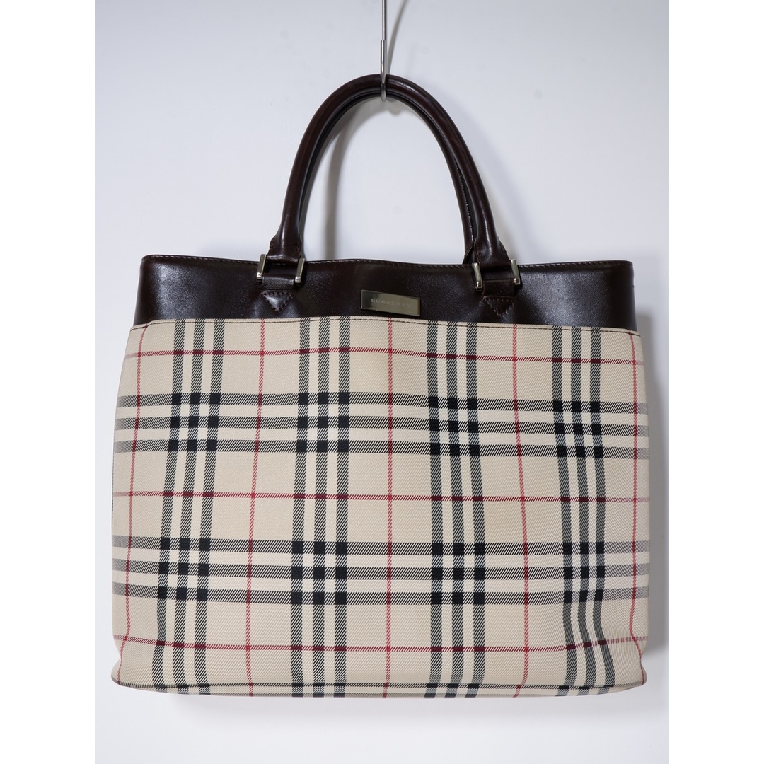 BURBERRY - BURBERRYバーバリー キャンバス×レザーノバチェック柄