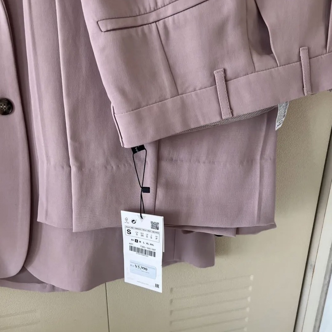 新品タグ付き ZARA ピンクジャケット　Mサイズ パンツ　Sサイズ