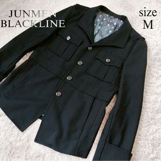 JUNMEN - JUN MEN【シルク混 美品】テーラードジャケット L 黒