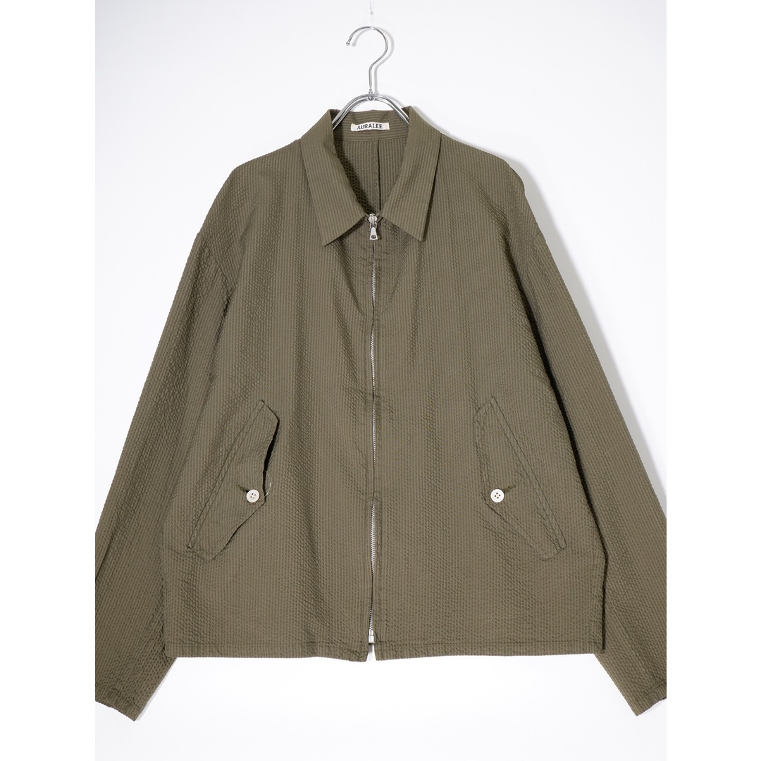 AURALEEオーラリー SILK SEERSUCKER ZIP BLOUSONシルクシアサッカー ジップブルゾン  ジャケット新品【-】【MJKA72304】 | フリマアプリ ラクマ