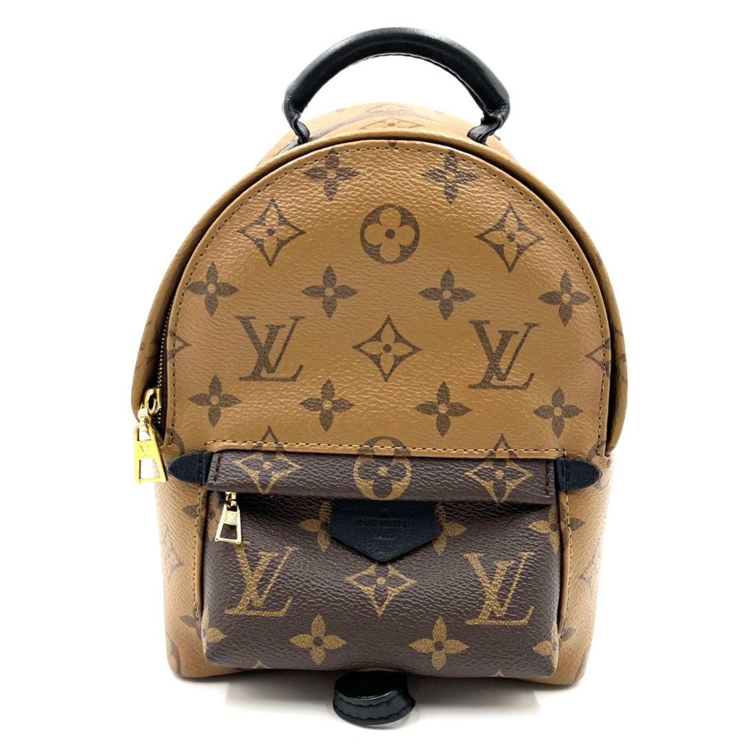 LOUIS VUITTON ルイヴィトン リュック モノグラムリバース パームスプリングス バックパックMINI ブラウン 茶 かばん 鞄 M42411    ゴールド金具 レディース 定番 美品【品】