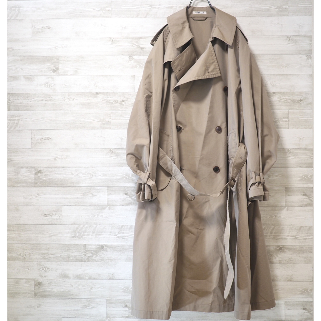 AURALEE 19SS Finx Polyester Big Trench-4