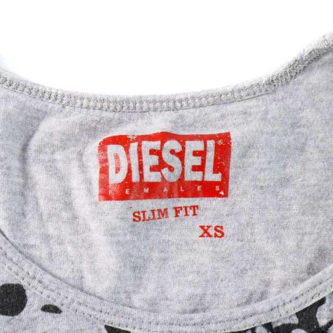 DIESEL(ディーゼル)のディーゼル SLIM FIT Tシャツ カットソー 半袖 ロゴ刺繍 XS グレー レディースのトップス(Tシャツ(半袖/袖なし))の商品写真