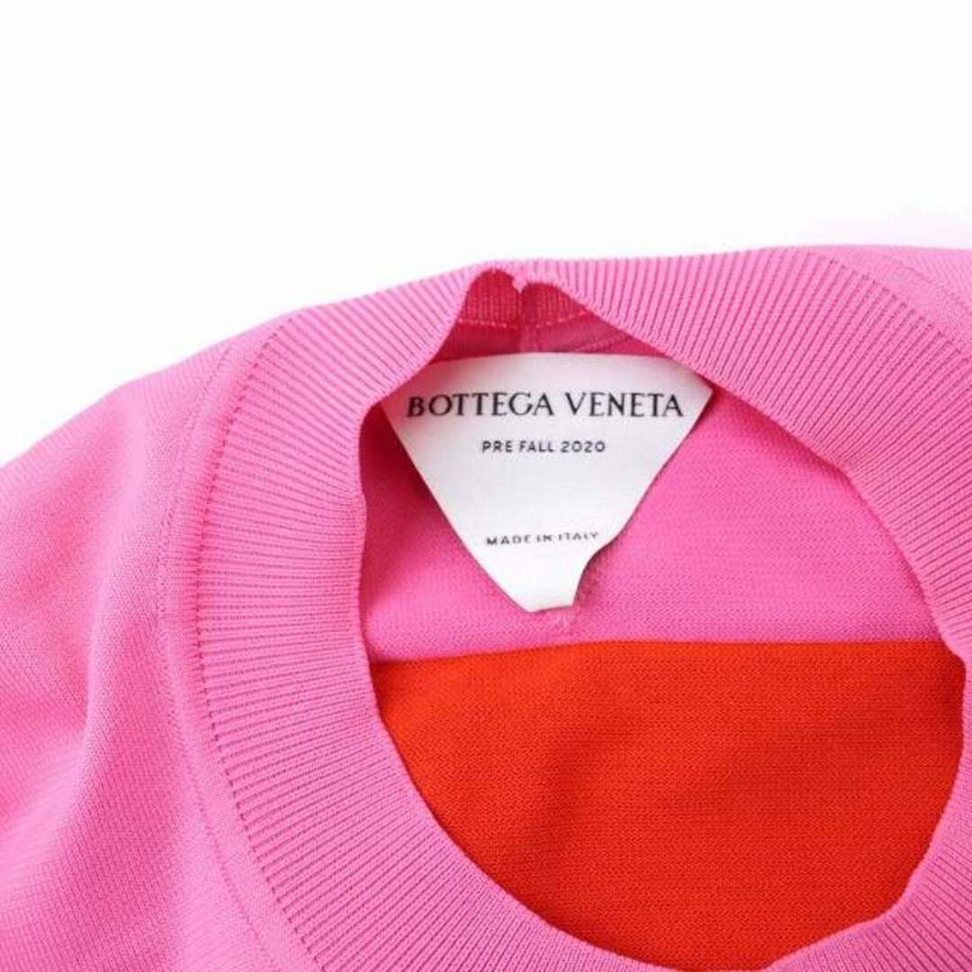 Bottega Veneta(ボッテガヴェネタ)のボッテガヴェネタ ニット カットソー 半袖 ドルマンスリーブ L 赤 ピンク レディースのトップス(カットソー(半袖/袖なし))の商品写真