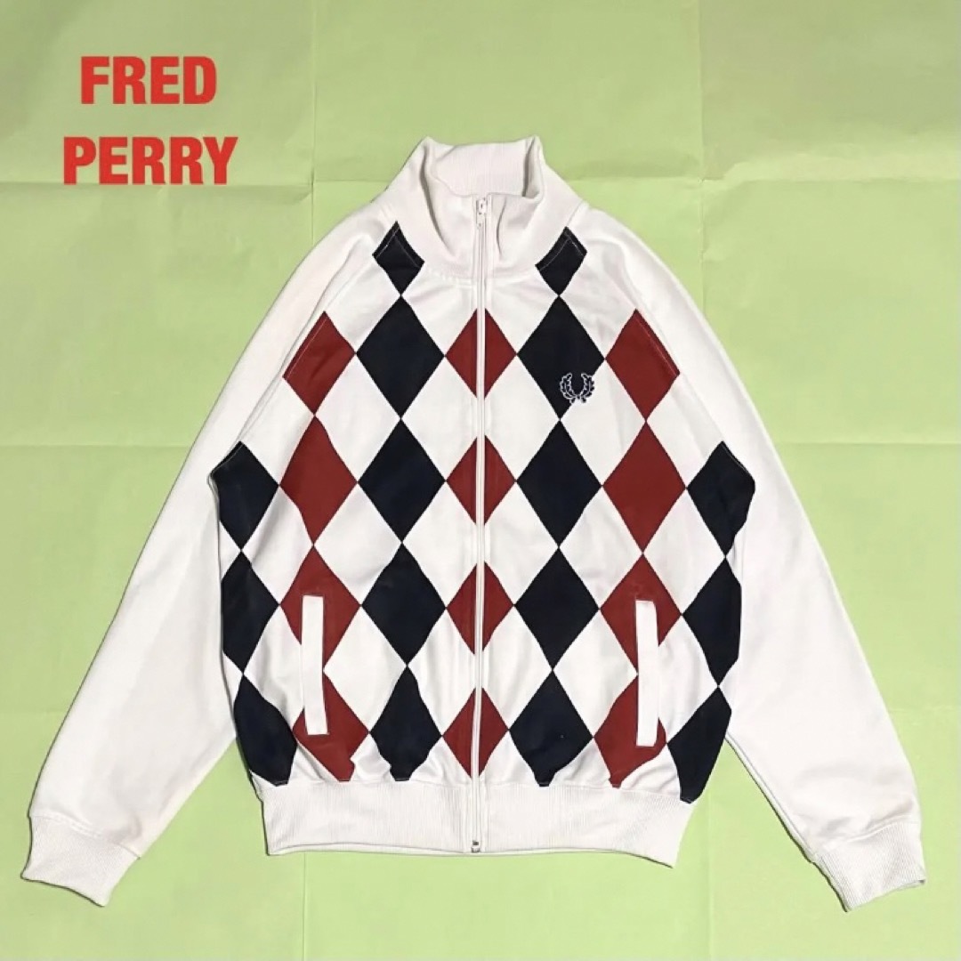 FRED PERRY トラックジャケット アーガイルチェック柄 月桂樹 80s