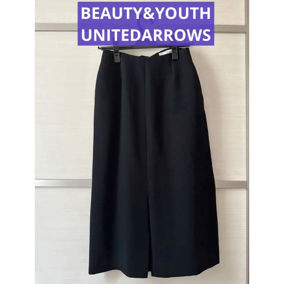 BEAUTY&YOUTH UNITED ARROWS(ビューティアンドユースユナイテッドアローズ)のBEAUTY&YOUTH  スリット ミドル タイトスカート レディースのスカート(ロングスカート)の商品写真