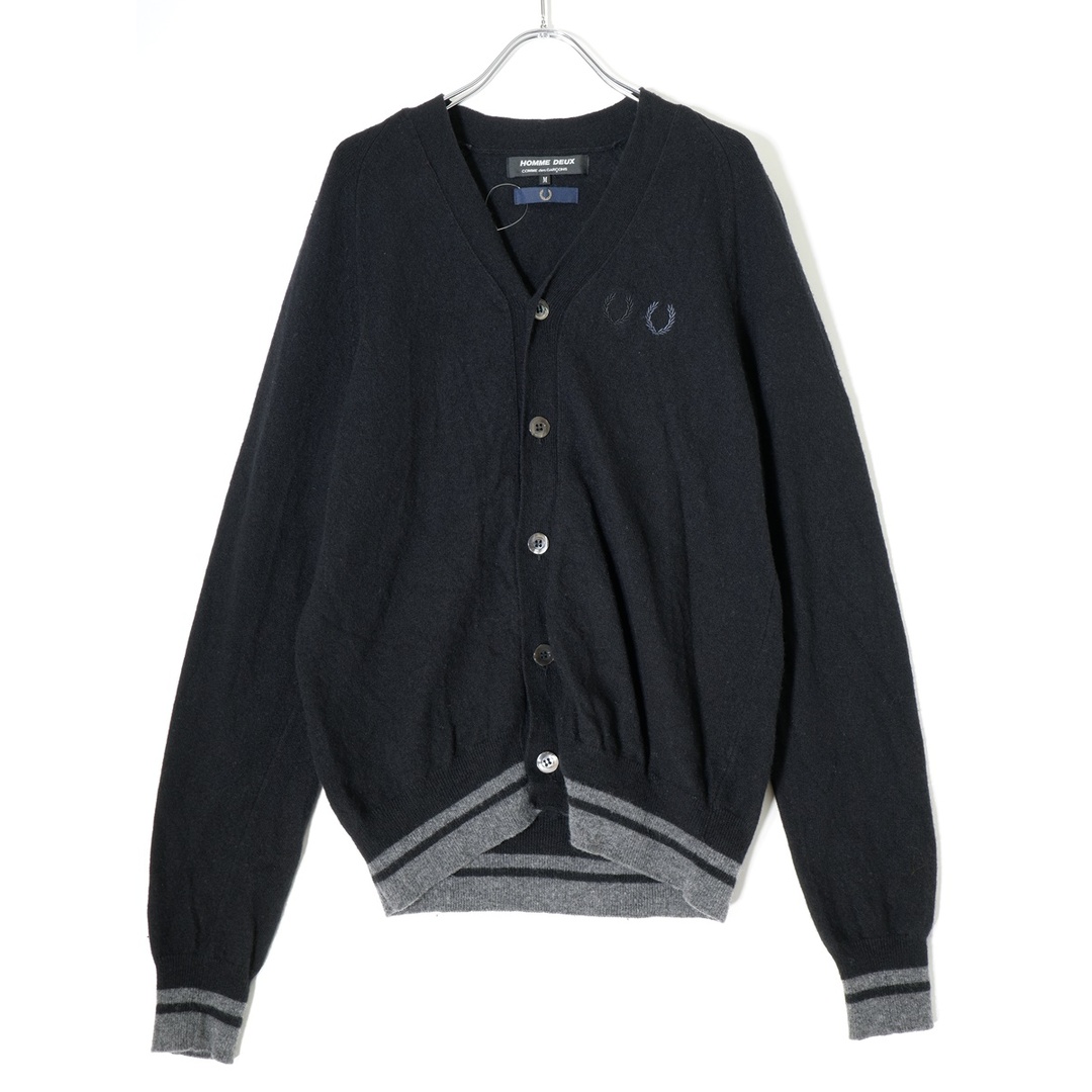 COMME des GARCONS HOMME PLUS(コムデギャルソンオムプリュス)のCOMME des GARCONS HOMME DEUXコムデギャルソンオムドゥ イタリア製 RED PERRYフレッドペリー ウールニットカーディガン【M】【MKNA72603】 メンズのトップス(ニット/セーター)の商品写真