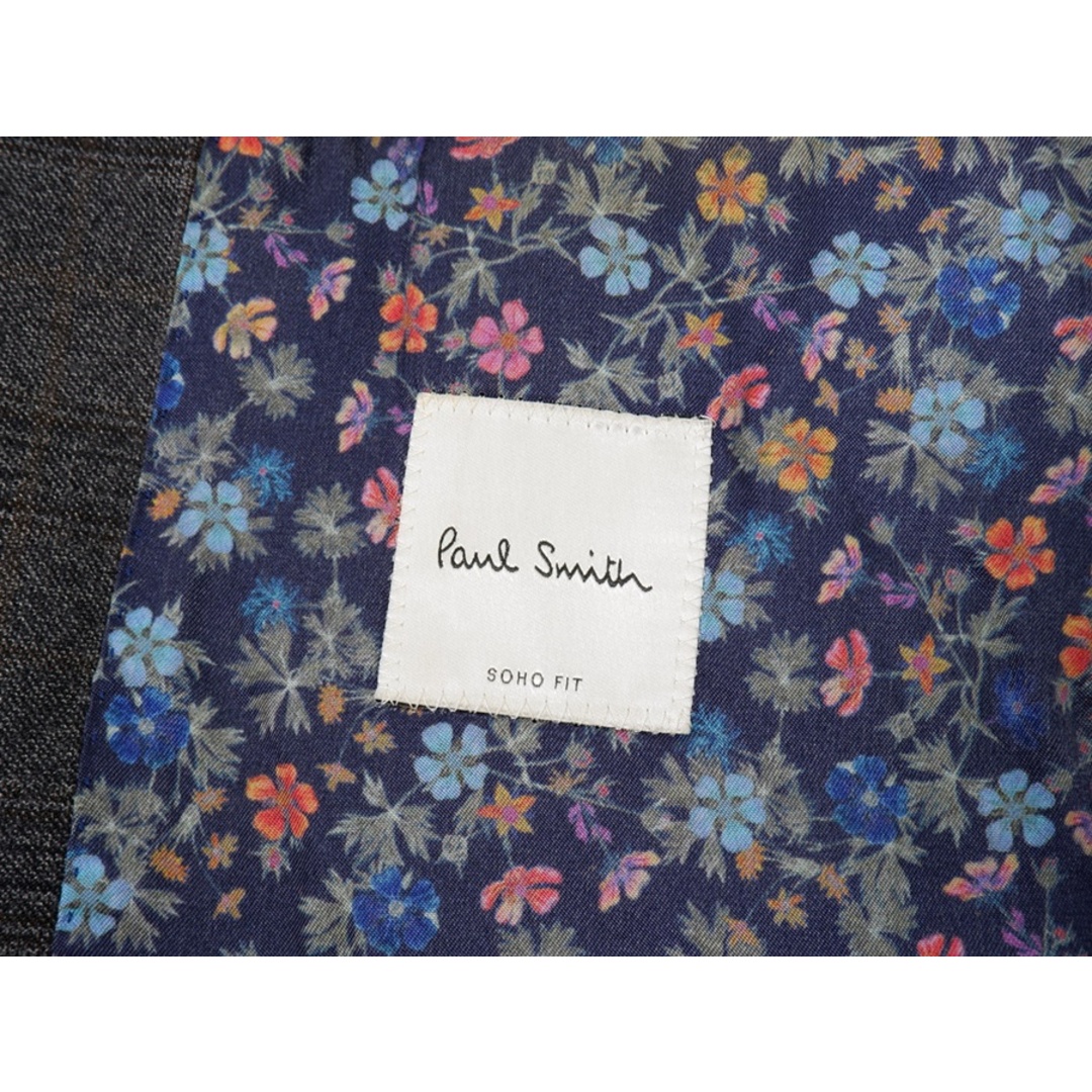 Paul Smith(ポールスミス)のPAUL SMITH ポールスミス メインライン SOHO FIT イタリア製生地 裏地花柄ウールチェック2Bテーラードジャケット【M】【MJKA72392】 メンズのジャケット/アウター(その他)の商品写真