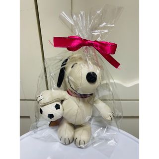 スヌーピー(SNOOPY)のタグ付き　スヌーピータウン　本革レザー製　サッカーボール　ぬいぐるみ(キャラクターグッズ)