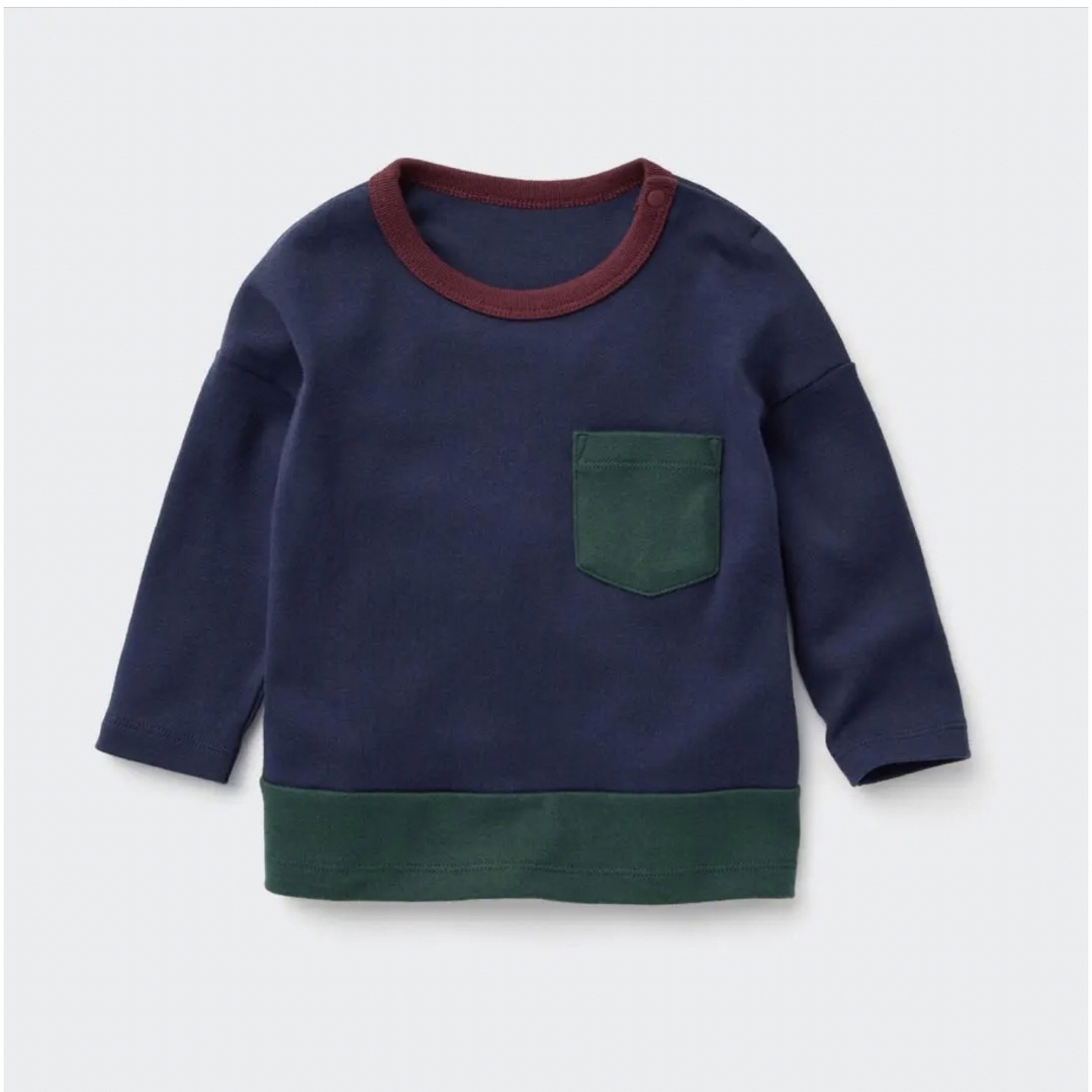 UNIQLO(ユニクロ)のユニクロ　長袖　Tシャツ　90cm  2点セット キッズ/ベビー/マタニティのキッズ服男の子用(90cm~)(Tシャツ/カットソー)の商品写真