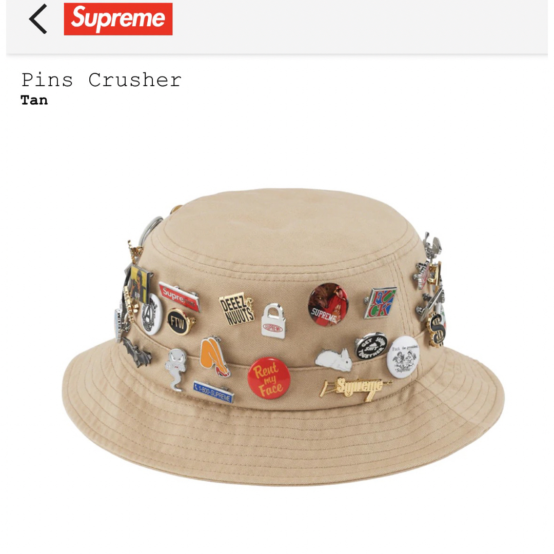 Supreme(シュプリーム)のsupreme Pins Crusher tan M/L メンズの帽子(ハット)の商品写真