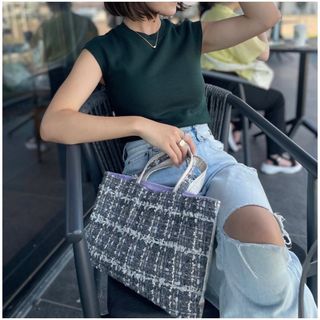 リントン(LINTON)のLINTON Tweed Bag ツイード　サブバッグ(トートバッグ)