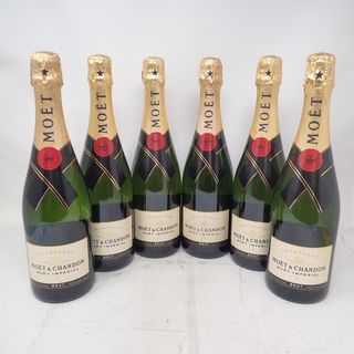 モエエシャンドン(MOËT & CHANDON)のモエ エ シャンドン アンペリアル 白 750ml 6本セット 同梱不可【7F】(シャンパン/スパークリングワイン)