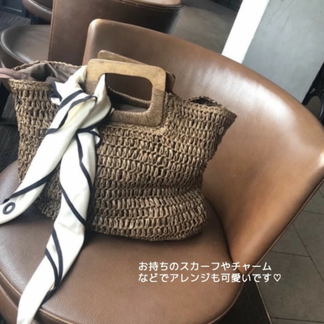 バンブー カゴバッグ トート 茶色 ブラウン プチプラ 人気 韓国 レディース