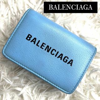 正規品　超美品　BALENCIAGA 長財布　ライトブルー