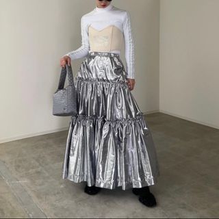 litmus HerPraha Silver skirt(ロングスカート)