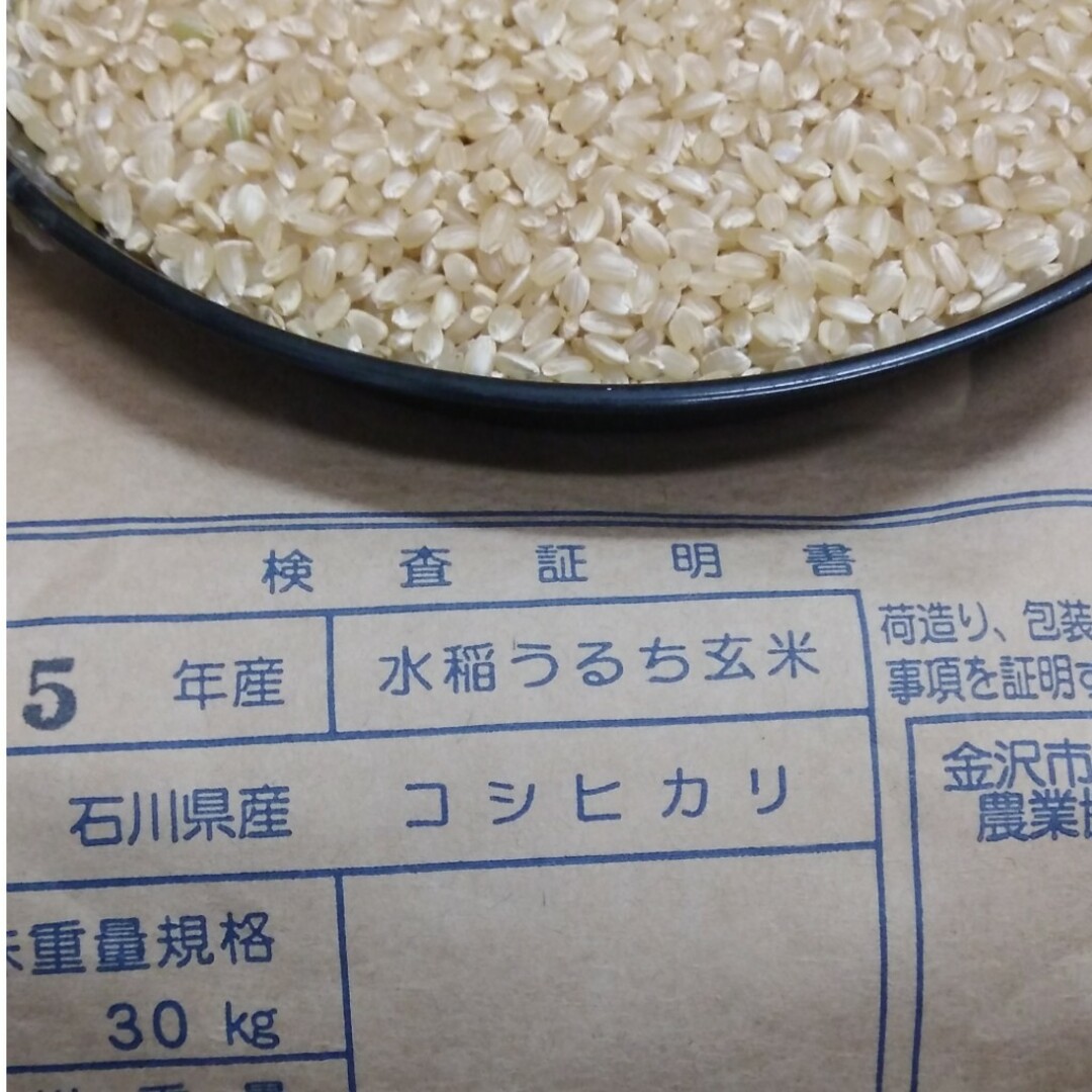 新米　コシヒカリ　玄米３０kg