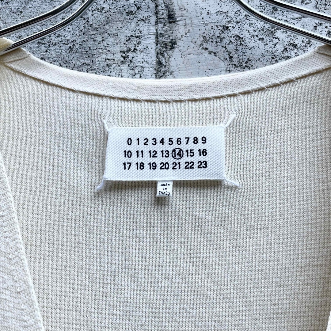 maison margiela マルジェラ コットン ニットベスト M ホワイト