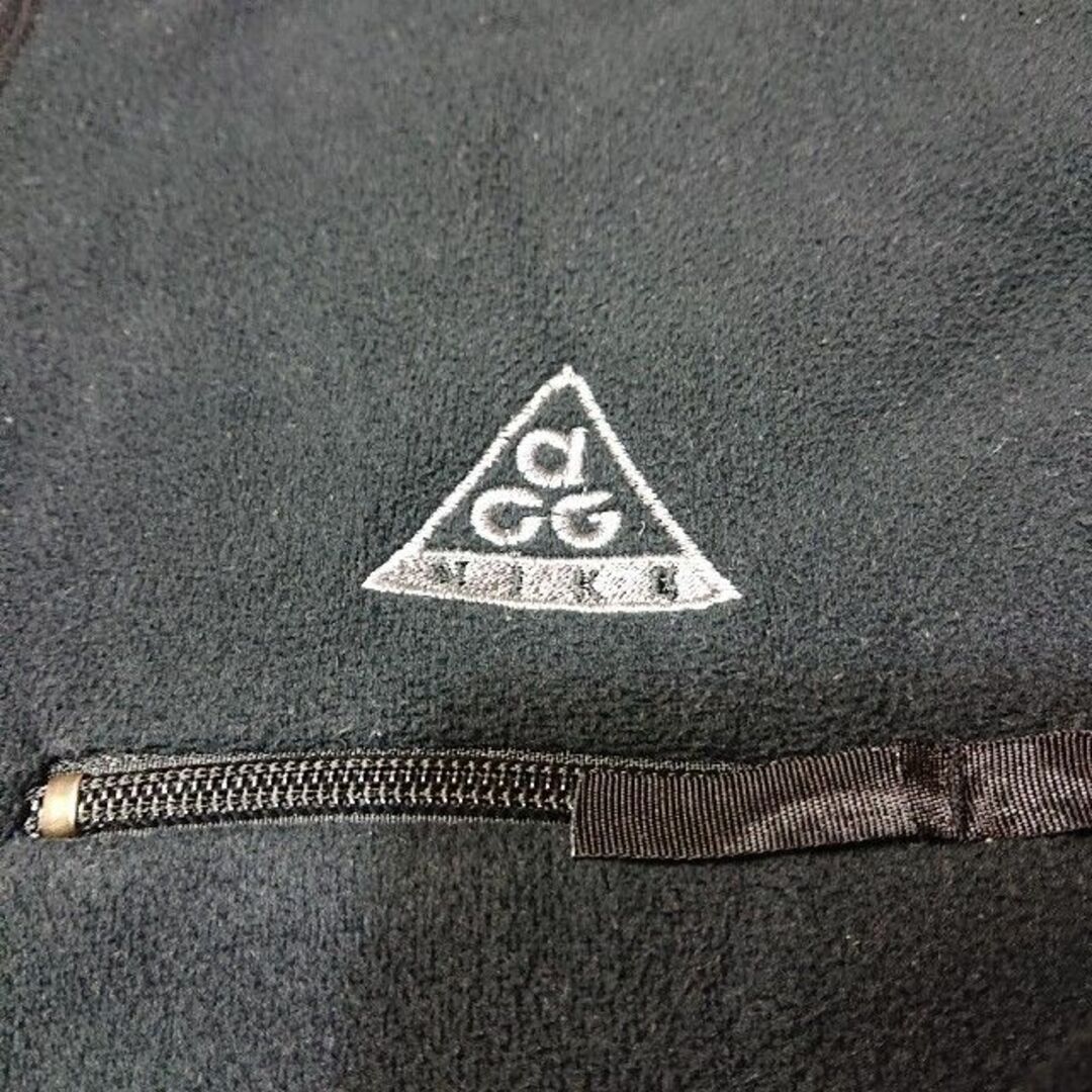 90s NIKE ACG フリースジャケット  ナイキ 刺繍 ブラック 黒