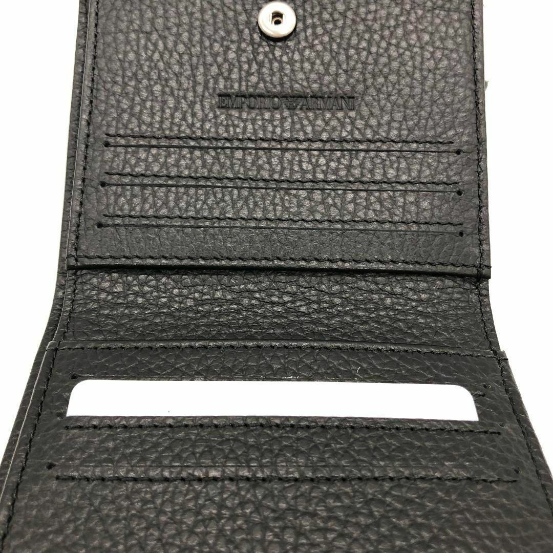 【新品】EMPORIO ARMANI （アルマーニ）折財布 ブラック　メンズ