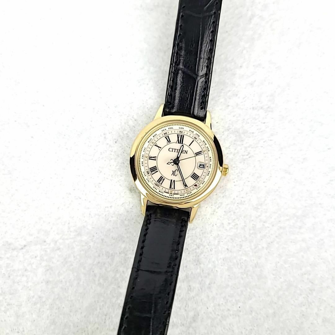 □【ほぼ新品】CITIZEN クロスシー ラウンド ローマン ティタニアライン-