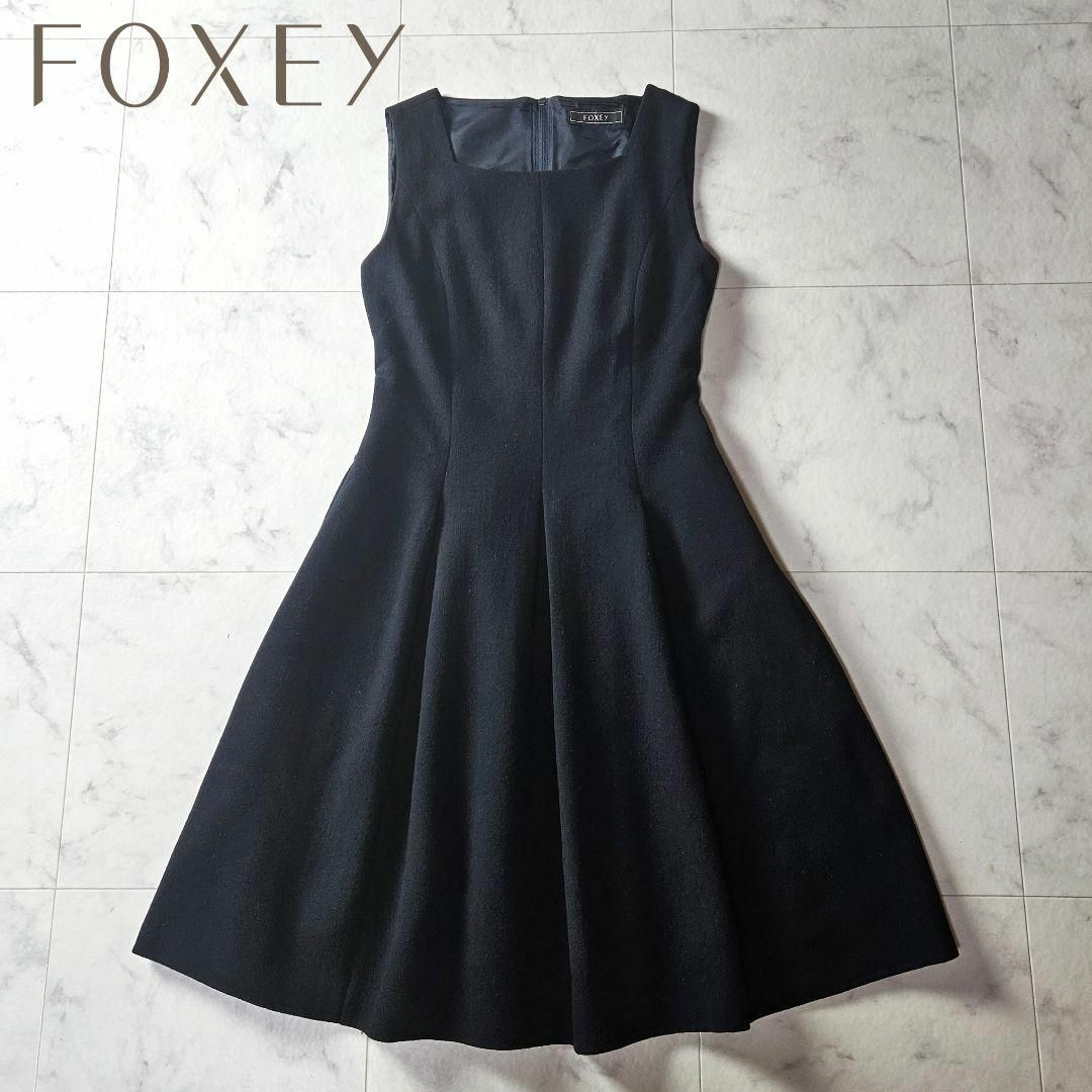 FOXEY - 【美品】フォクシー ニットワンピース ウール Aライン ...