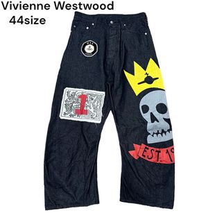 ヴィヴィアンウエストウッド(Vivienne Westwood)のvivienne westwood バギージーンズ オーブパッチワーク(デニム/ジーンズ)