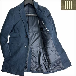 美品 Blu e Grigio ウール カシミア混ベージュ チェスターコート M