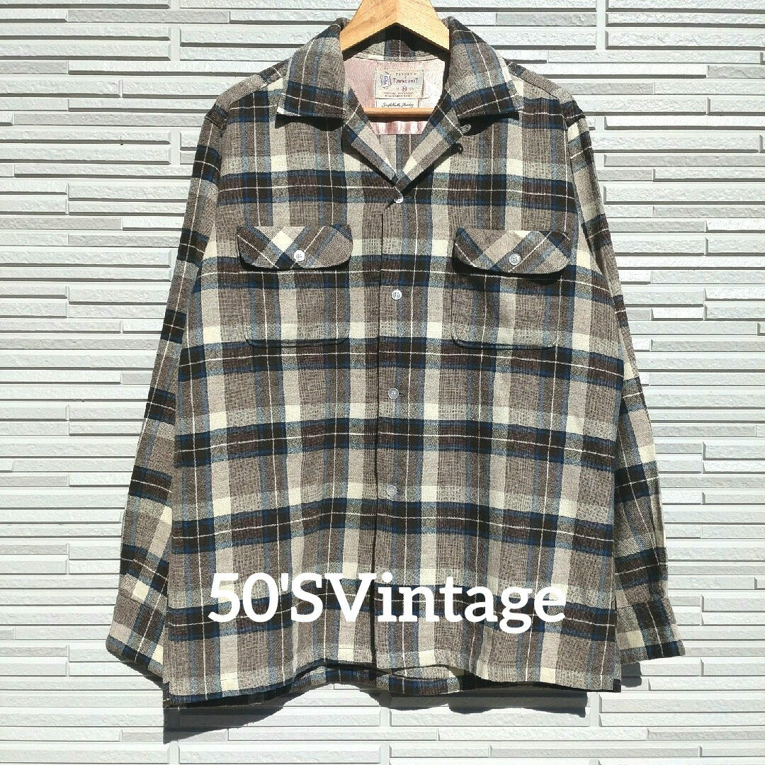 【50'SVintage・TOWN CRAFT】WOOL CHECK SHIRT