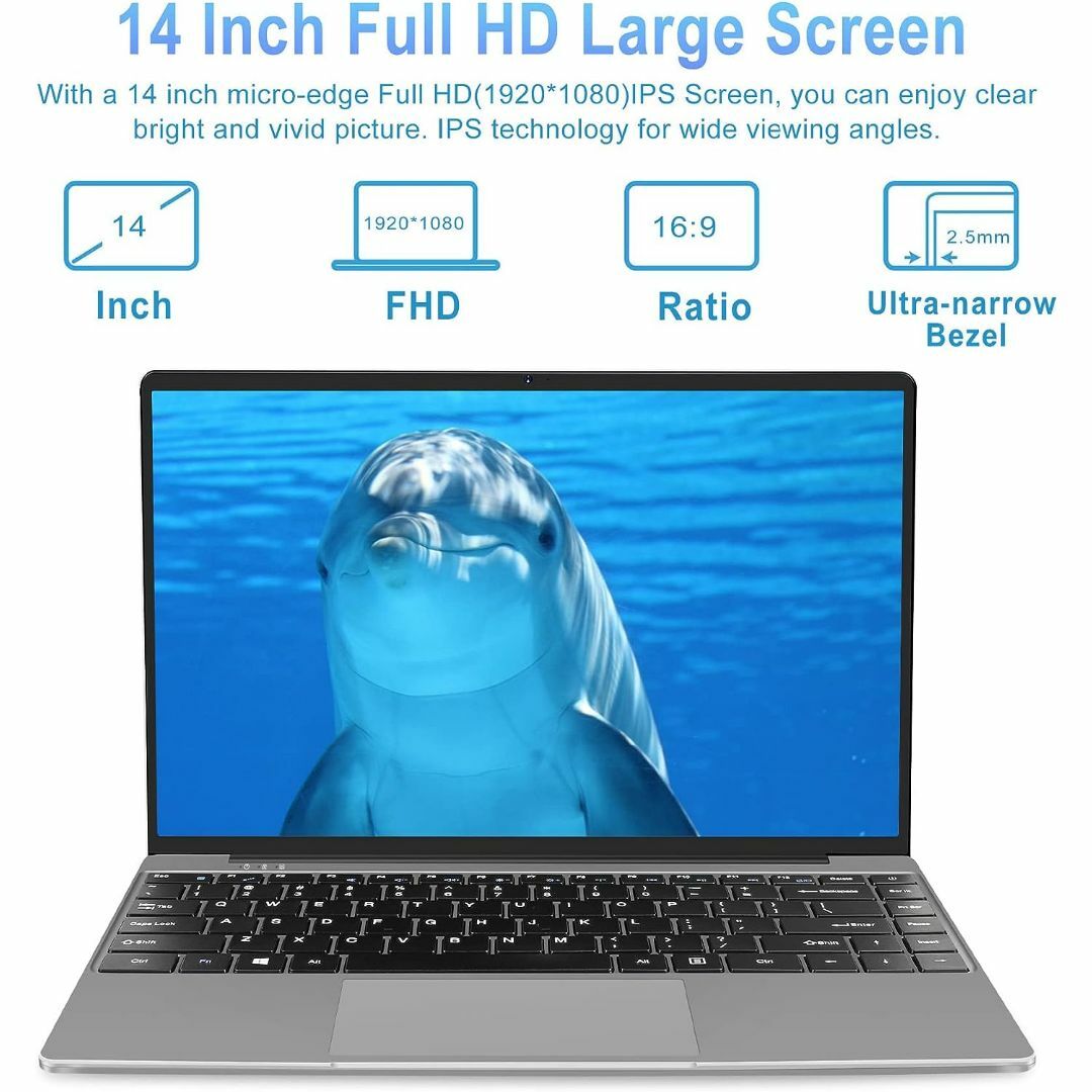 Ruzava/Aocwei ノートパソコン Windows 11 14 インチ