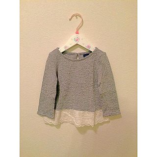 ベビーギャップ(babyGAP)のbaby GAP☆レース切替えカットソー 80(シャツ/カットソー)