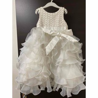 Drescco キッズ フォーマル ドレス 白 110 120 発表会 結婚式の通販