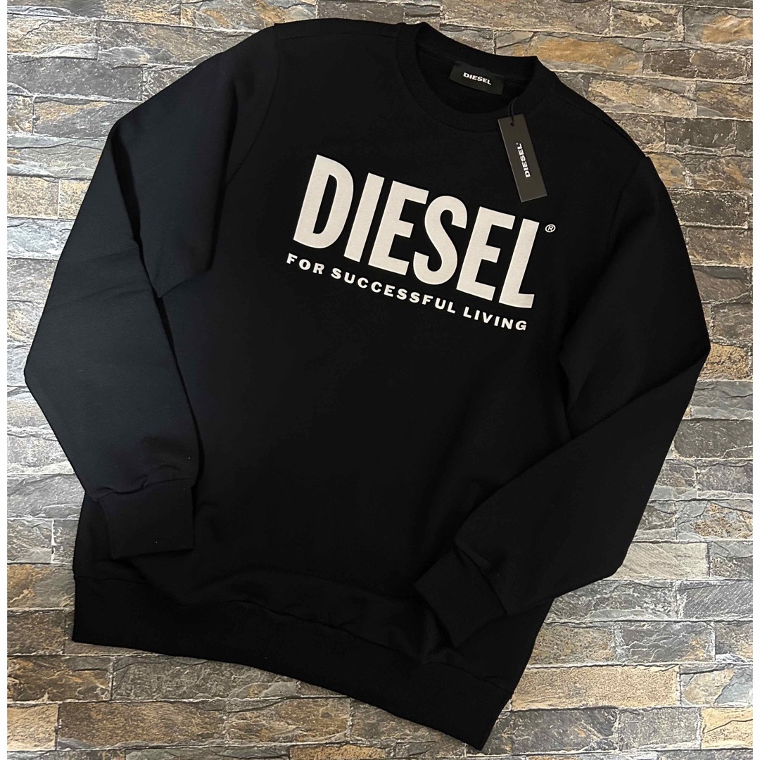 DIESEL 新品未使用 Lサイズ スウェット トレーナー 黒 ディーゼル ...