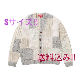 シュプリーム(Supreme)のSupreme Patchwork Cable Knit Cardigan S(カーディガン)