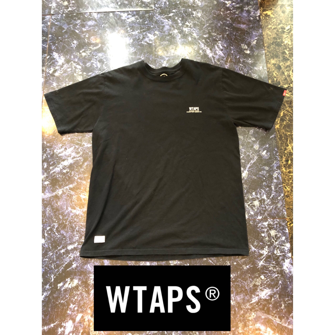 ダブルタップス WTAPS ロゴ入りTシャツ 半袖Tシャツ ブラック BLACK