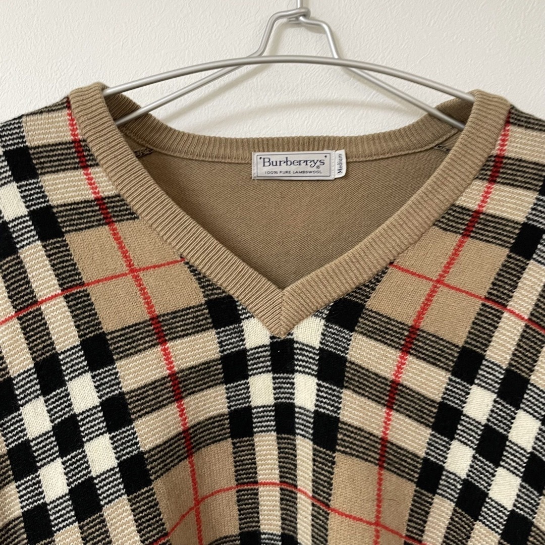 超希少美品Burberry’s バーバリー ノバチェック 長袖 ニット セーター