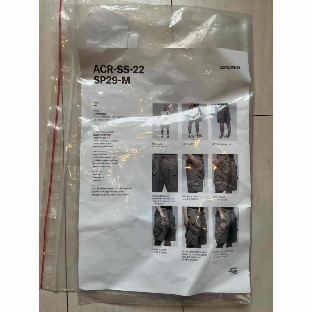 ACRONYM ショートパンツ新品 サイズS SP-29M アクロニウム-tops.edu.ng