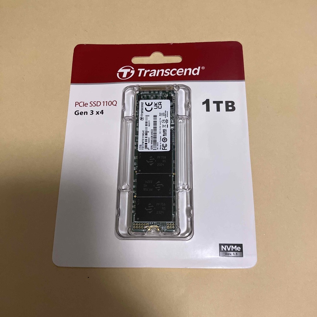 トランセンド 1TB SSD M.2 TS1TMTE110Q-E 新品未開封