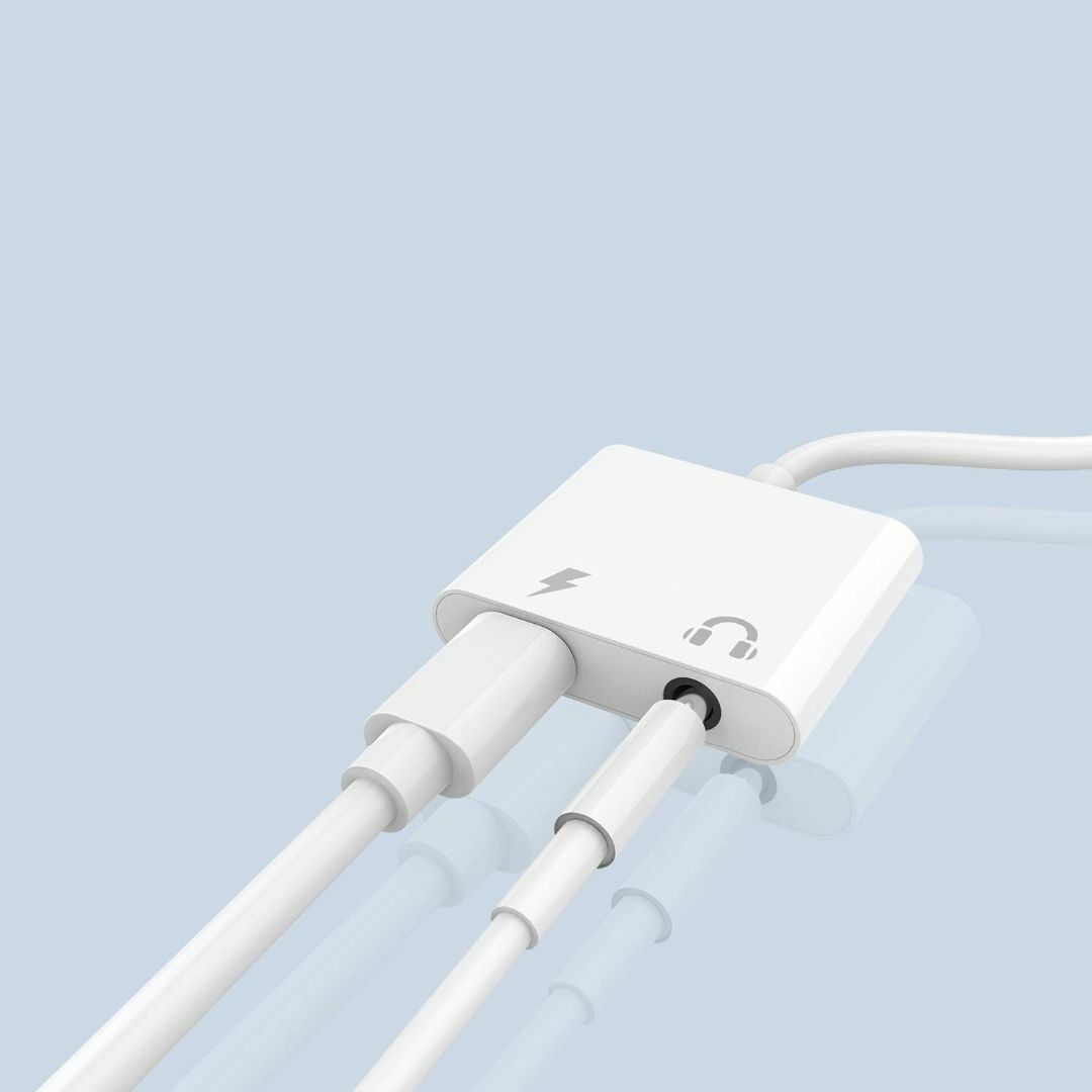 Apple Lightning - 3.5 mmヘッドフォンジャックアダプタ - イヤホン