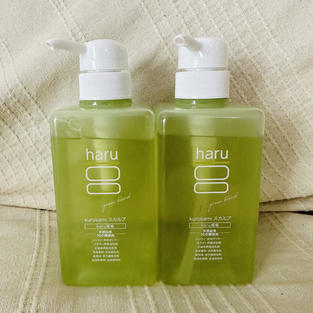 新品 haru kurokami スカルプ グリーンブレンド 400ml 2本