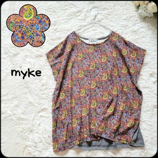 セレクト(SELECT)のmyke/ミーカ●美品/バックシャン♪ペイズリー柄切替ゆったり半袖カットソー(Tシャツ(半袖/袖なし))