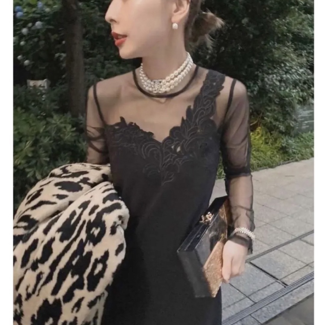 Ameri VINTAGE(アメリヴィンテージ)のAMERI UND RENEE CUTWORK DRESS  レディースのワンピース(ロングワンピース/マキシワンピース)の商品写真