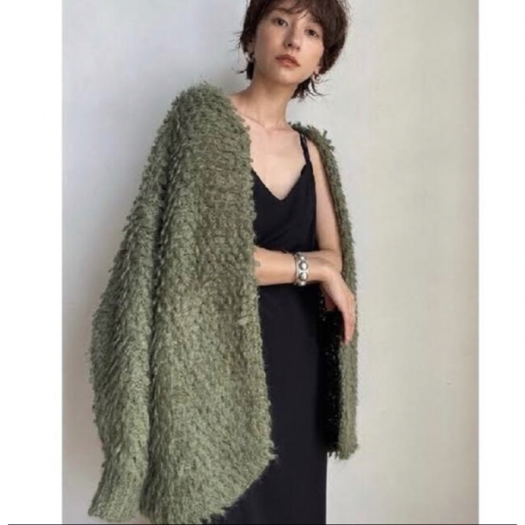 CLANE MOHAIR LOOP BULKY KNIT CARDIGAN