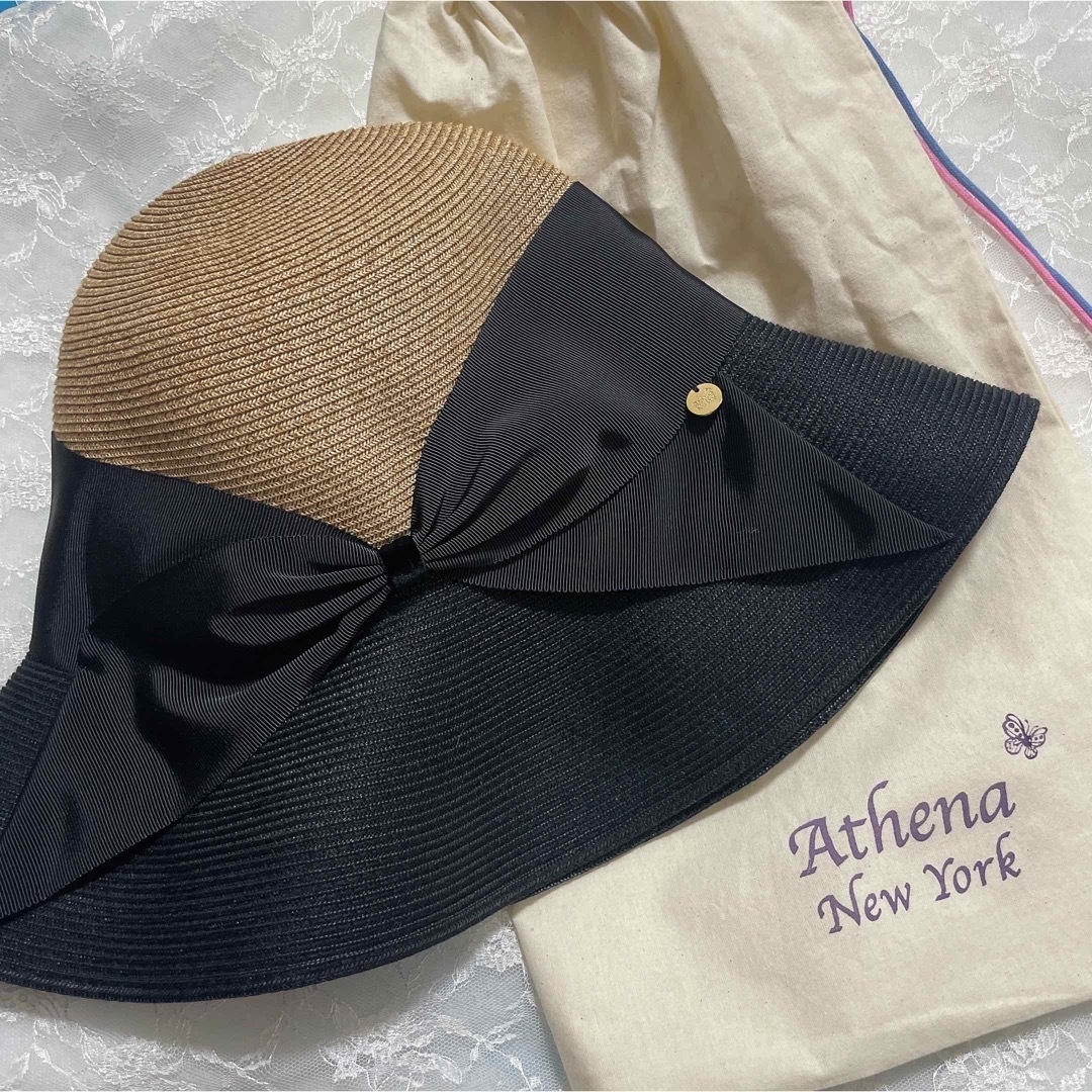 Athena New York(アシーナニューヨーク)の【RORO様専用】新品未使用✨ AthenaNewYork ツートーンリサコ レディースの帽子(麦わら帽子/ストローハット)の商品写真