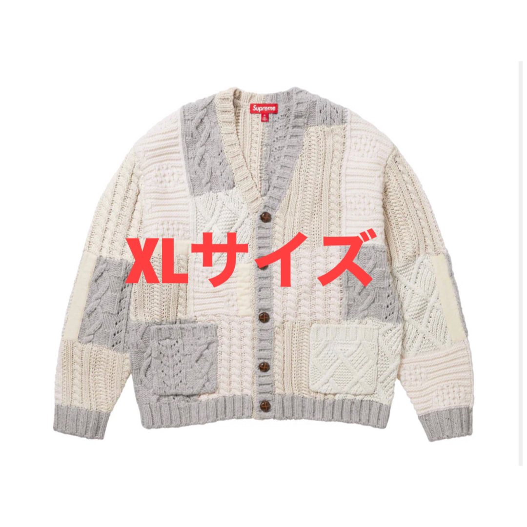 supreme Patchwork Cable Knit Cardiganカーディガン