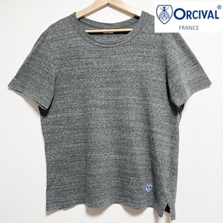 オーシバル(ORCIVAL)の【美品】ORCIVAL BSHOP購入 日本製エンブレムロゴ付きTシャツ希少XL(Tシャツ(半袖/袖なし))