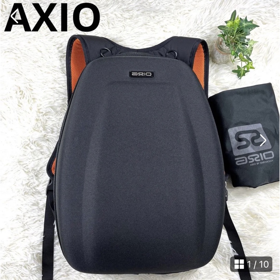 美品【AXIO】リュック 自転車 バイク パソコン A4収納 多機能 ブラック 