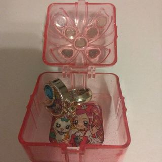 ハートキャッチプリキュア　リングとリングケース　ラメピンク色ケース(その他)